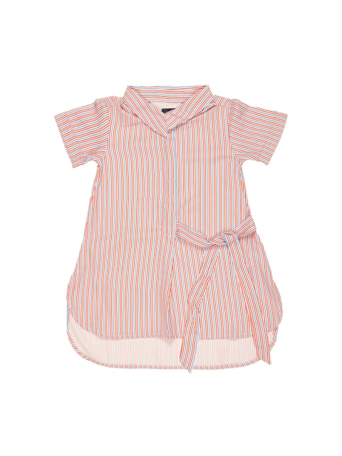 

Allen Solly Junior Girls Striped Orange Shirt Dress
