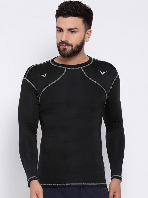 

Invincible Men Black Solid Round Neck T-shirt