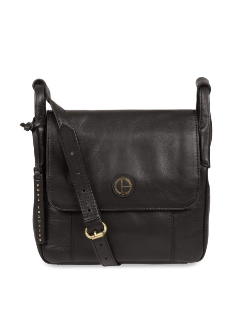 

PURE LUXURIES LONDON Women Black Solid Genuine Leather Houghton Sling Bag