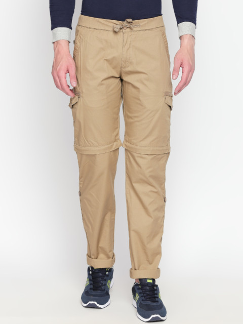 

beevee Men Khaki Regular Fit Solid Cargos