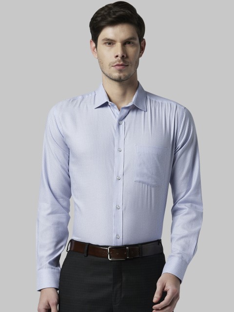 

Park Avenue Men Blue Regular Fit Printed Formal Shirt