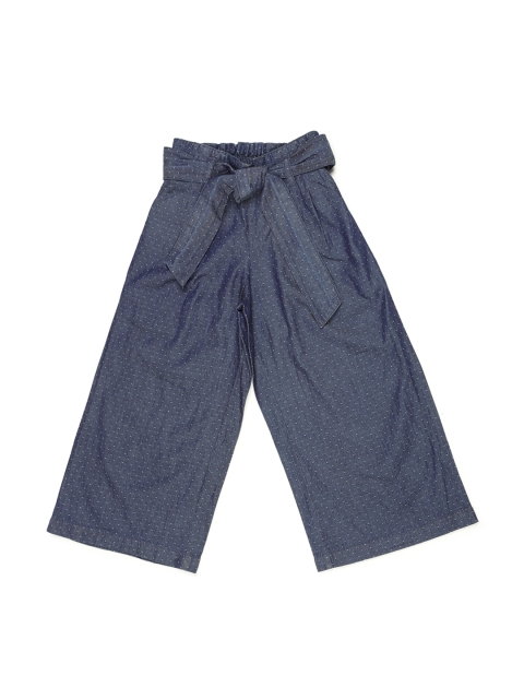 

Allen Solly Junior Girls Blue Regular Fit Self Design Culottes