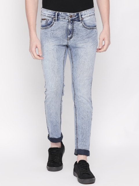 

BOLTS and BARRELS Men Blue Slim Fit Low-Rise Clean Look Jeans