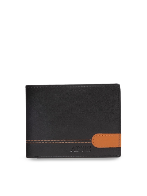 

Apsis Men Black Solid Two Fold Wallet
