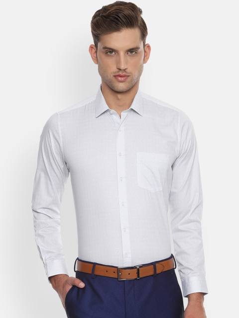 

Van Heusen Men White Slim Fit Printed Formal Shirt