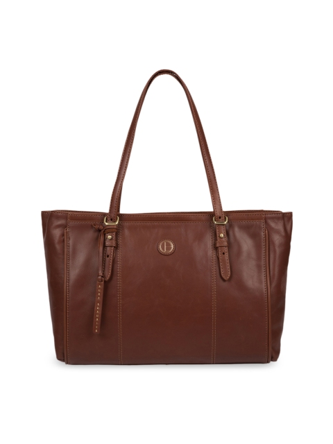 

PURE LUXURIES LONDON Women Brown Solid Genuine Leather Wollerton Shoulder Bag