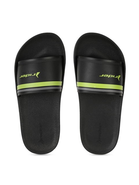 

Rider Men Black Striped Sliders