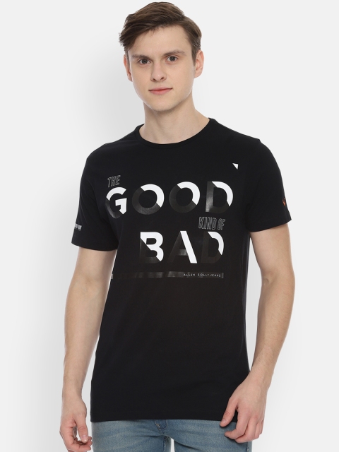 

Solly Jeans Co. Men Black Printed Round Neck T-shirt