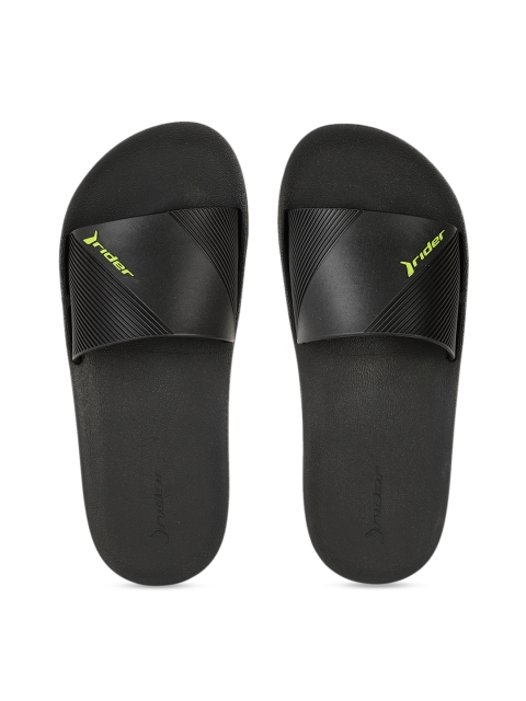 

Rider Men Black Solid Sliders