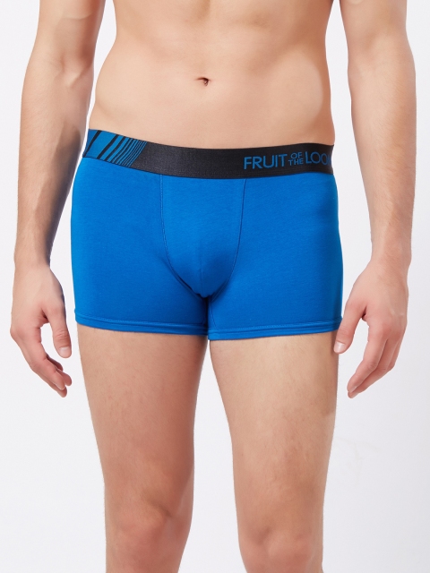 

Fruit of the loom Men Blue Solid Trunks MTR10-A1S3