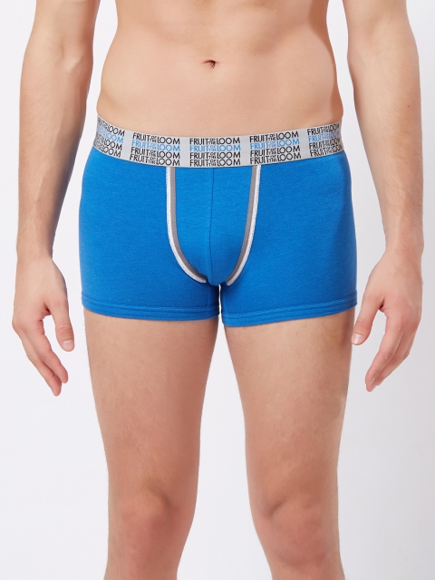 

Fruit of the loom Men Blue Solid Trunks MTR07-A1S2
