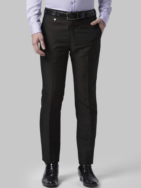

Park Avenue Men Brown Slim Fit Solid Formal Trousers