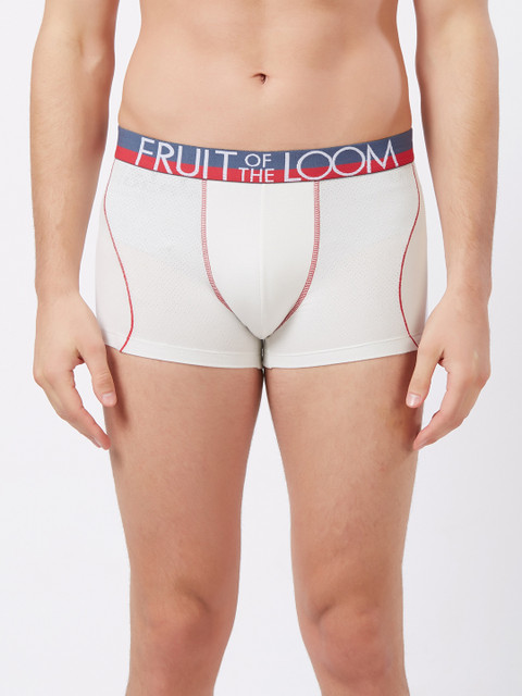 

Fruit of the loom Men White Solid Trunks MTR11-A1S5