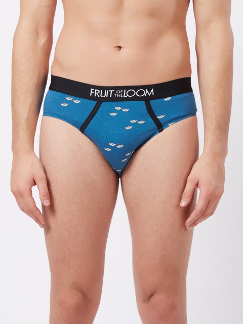 

Fruit of the loom Men Blue Printed Hip Briefs MHB14-A1P3