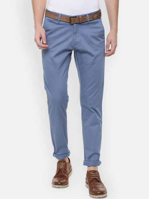 

Van Heusen Sport Men Blue Slim Fit Self Design Regular Trousers
