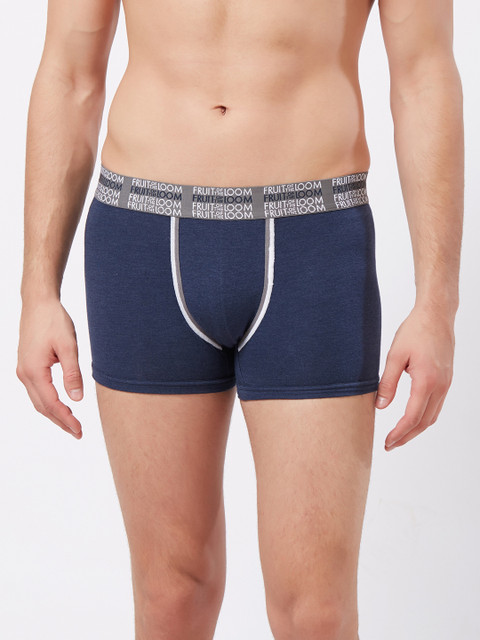 

Fruit of the loom Men Navy Blue Solid Trunks MTR07-A1S5