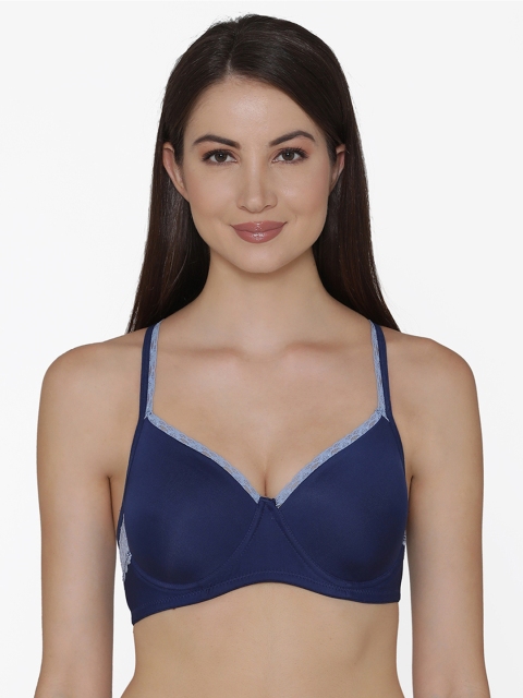 

Clovia Padded Underwired Full Cup T-Shirt Bra, Blue