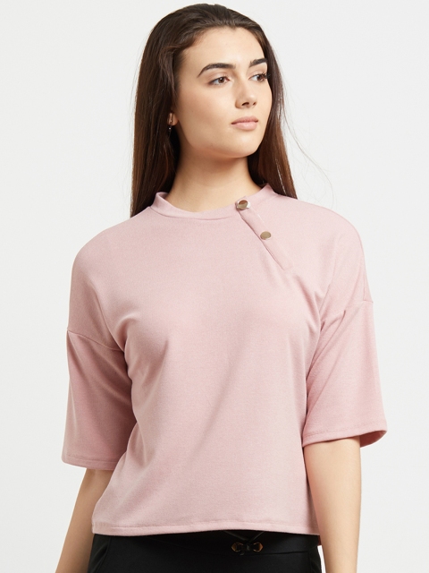

109F Women Purple Solid Top