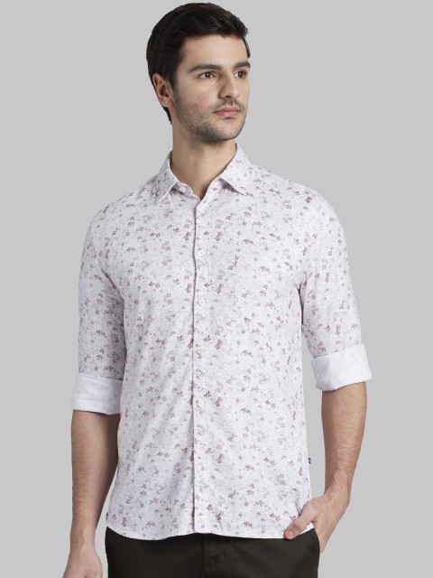 

Parx Men Red & White Slim Fit Printed Casual Shirt