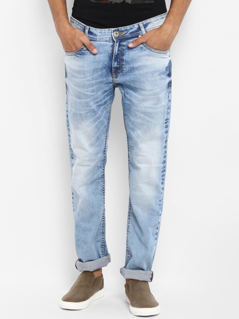 Mufti Men Blue Super Slim Fit Mid-Rise Clean Look Stretchable Jeans