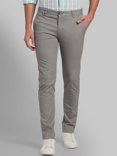 

Parx Men Grey Slim Fit Solid Regular Trousers