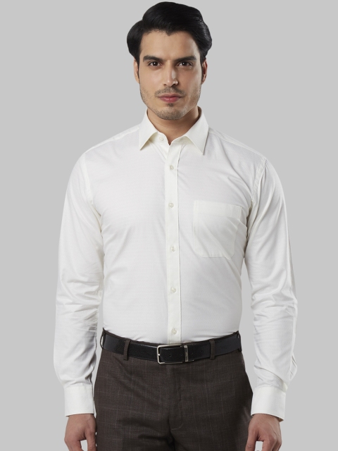 

Raymond Men White Regular Fit Self Design Formal Shirt