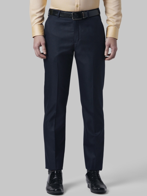 

Park Avenue Men Navy Blue Slim Fit Solid Formal Trousers