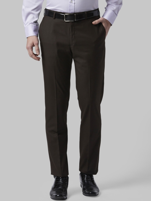 

Park Avenue Men Brown Regular Fit Solid Formal Trousers
