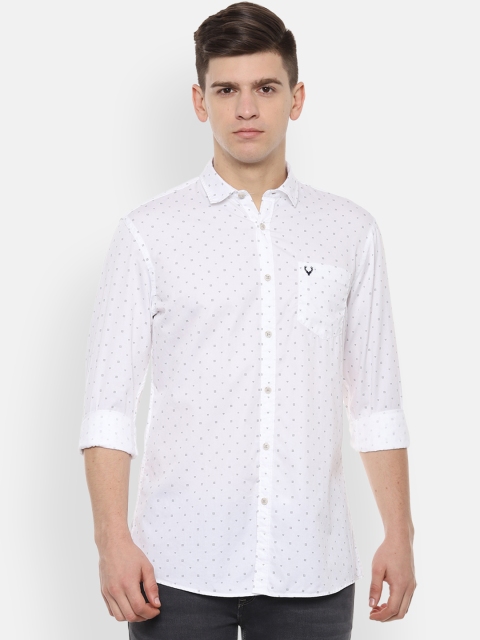 

Solly Jeans Co. Men White Regular Fit Printed Casual Shirt