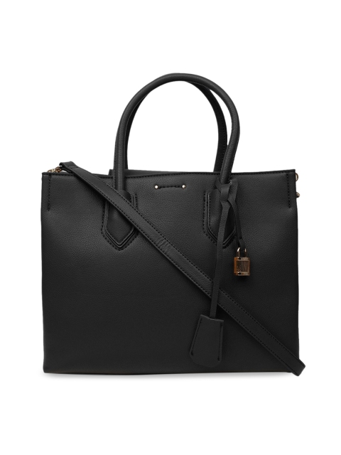 

ALDO Black Solid Handheld Bag