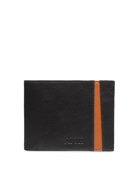 

Apsis Men Black Solid Two Fold Wallet