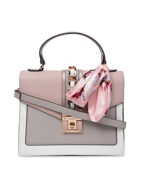 

ALDO Nude-Coloured & Grey Colourblocked Satchel