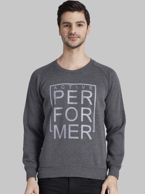

Parx Men Grey Printed Sweatshirt