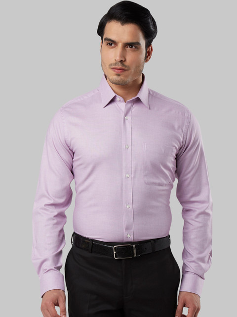 

Raymond Men Purple Slim Fit Self Design Formal Shirt