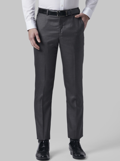 

Park Avenue Men Grey Regular Fit Solid Formal Trousers