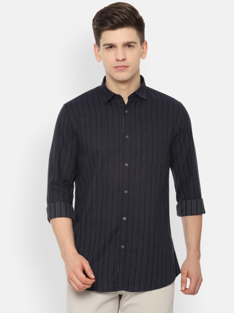 

Van Heusen Sport Men Black Slim Fit Striped Casual Shirt