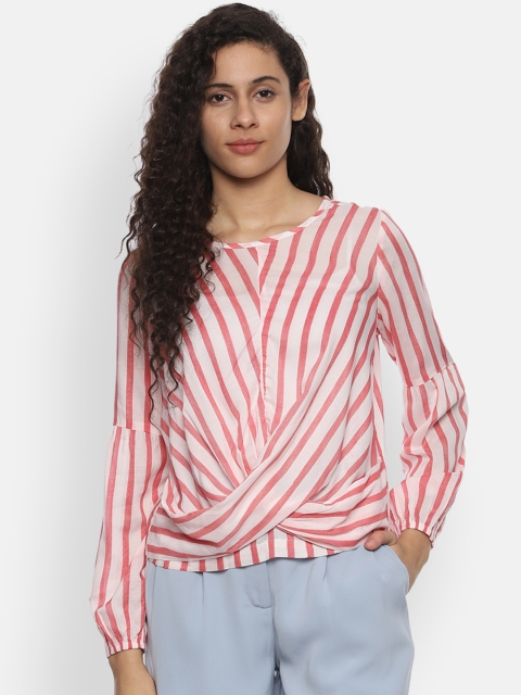 

Van Heusen Women White Striped Top