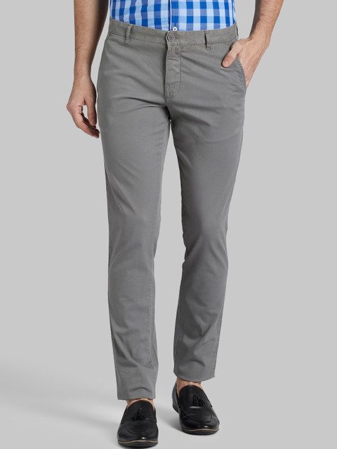 

Parx Men Grey Tapered Fit Solid Regular Trousers
