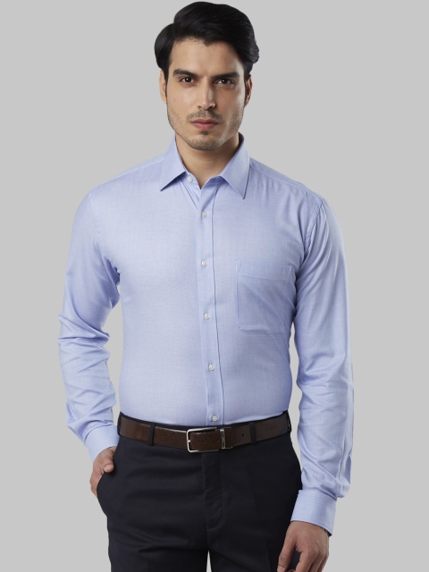 

Raymond Men Blue Slim Fit Self Design Formal Shirt