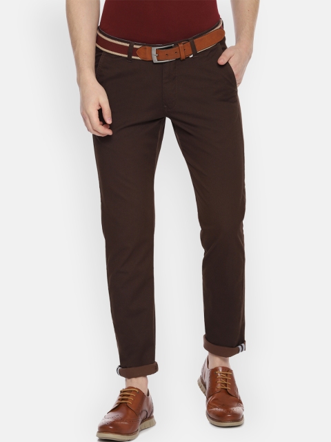 

Van Heusen Sport Men Brown Slim Fit Self Design Regular Trousers