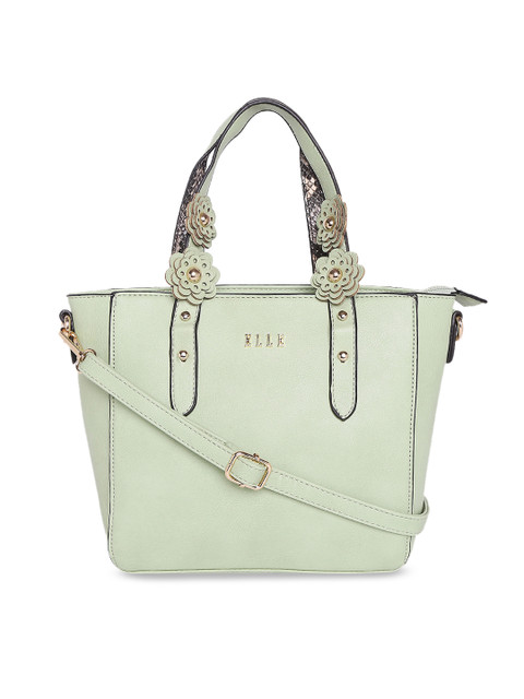 

ELLE Green Embellished Handheld Bag