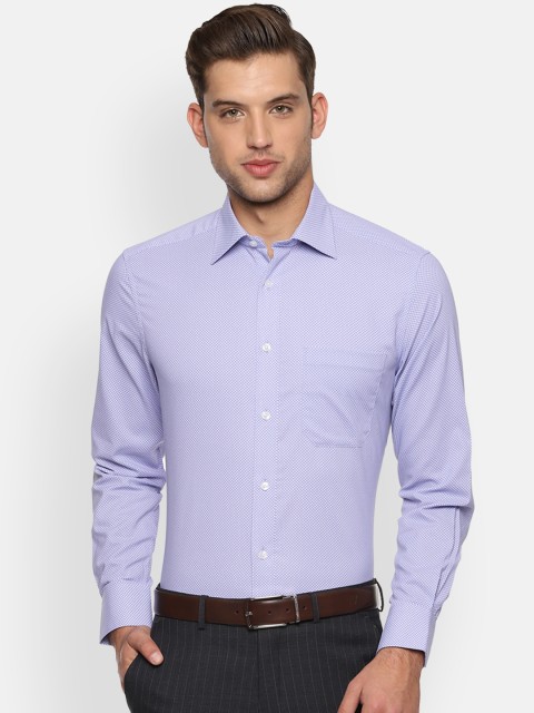 

Louis Philippe Men Purple Regular Fit Printed Formal Shirt