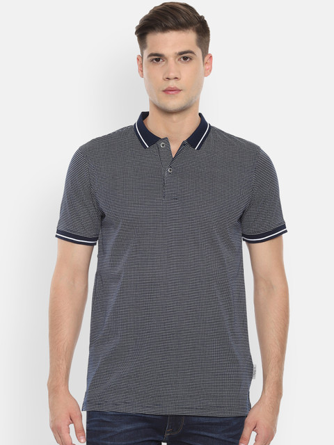 

Van Heusen Sport Men Navy Blue Printed Polo Collar T-shirt