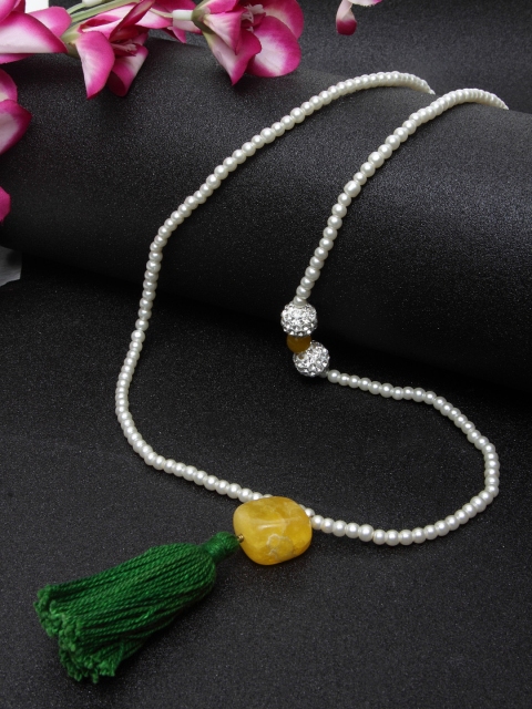 

DUGRISTYLE Women Gold-Plated and White Necklace
