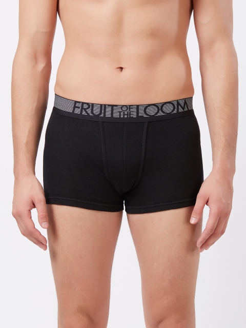 

Fruit of the loom Men Black Solid Trunks MTR08-A1S1