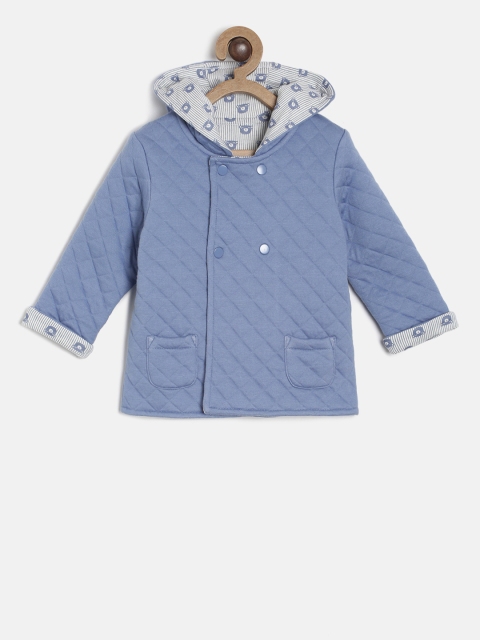 

MINI KLUB Boys Blue Self Design Padded Jacket