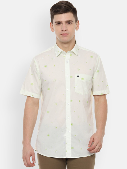 

Allen Solly Men Green Slim Fit Printed Casual Shirt