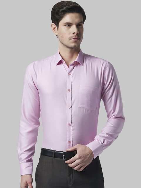 

Park Avenue Men Pink Slim Fit Self Design Formal Shirt
