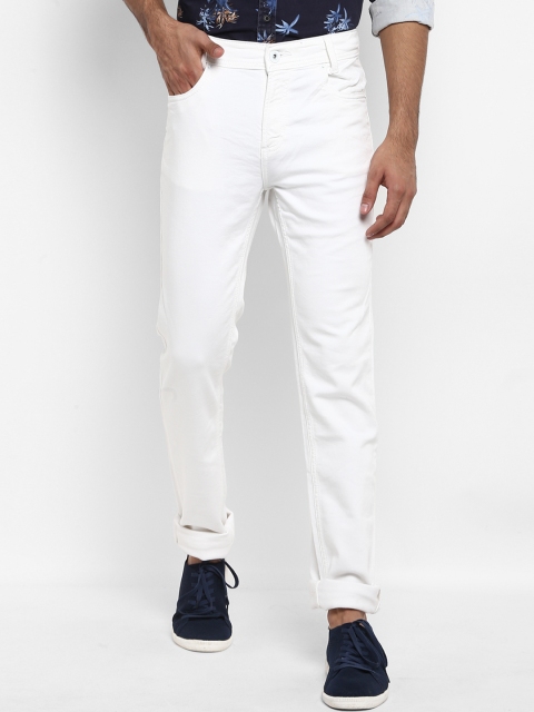 

Mufti Men White Regular Fit Mid-Rise Clean Look Stretchable Jeans
