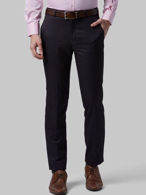 

Park Avenue Men Violet Slim Fit Solid Formal Trousers